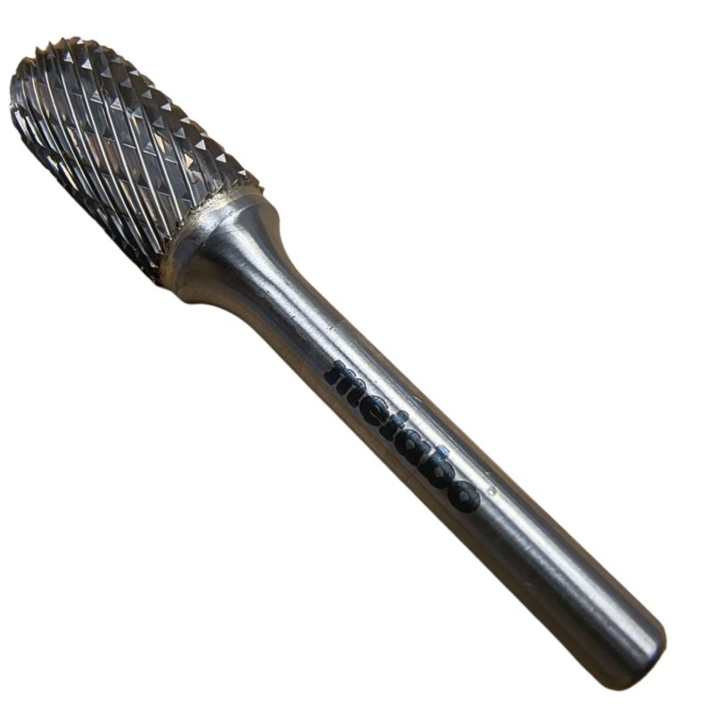 12.7mm Tungsten Carbide Burr - Cylindrical with round nose 1/2