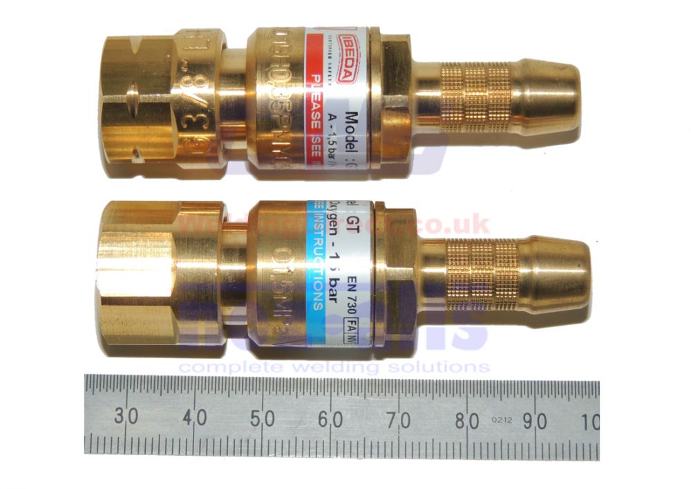 Flash Back Arrestor - Torch Mount 3/8 BSP x 6mm Nipple