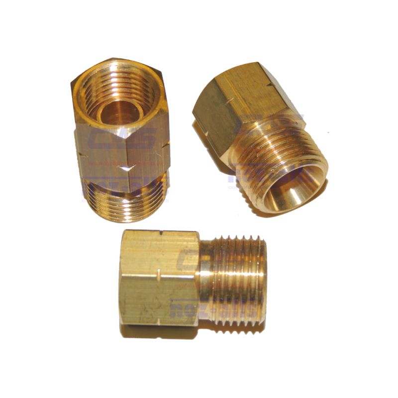American "B" to French Torch Adaptor 9/16 UNF RH to French M16 RH Oxygen