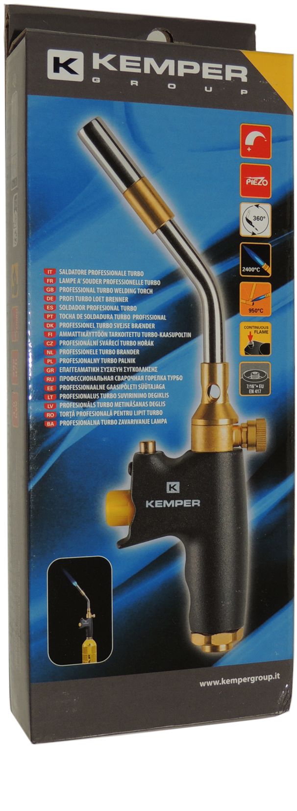 Kemper Group Blow Torch - 1062E Turbo Torch With Piezo  Ignition