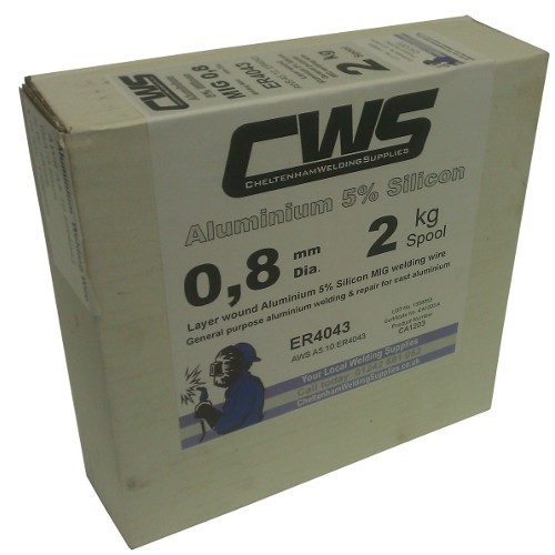 4043 0.8mm 2kg - Aluminium MIG Wire AlSi5 - 5