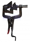corner through clamp with quick clamping acti