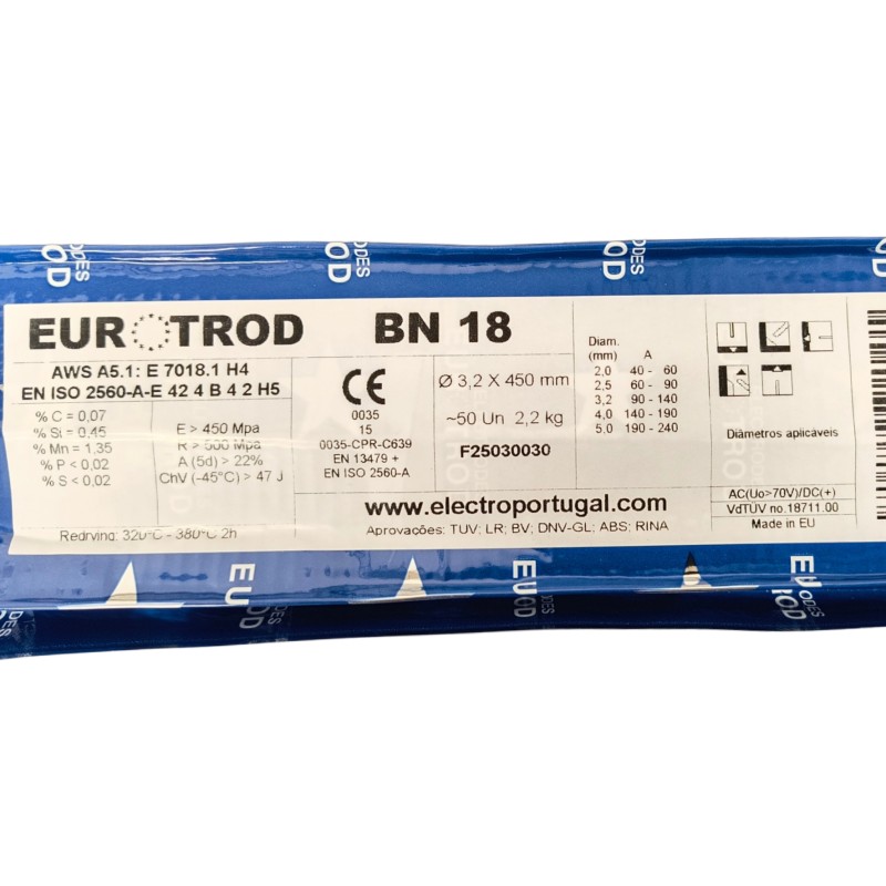 Eurotrod BN18 7018-1 H4 3.2mm x 450mm 2.2kg P