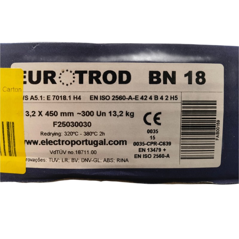 Eurotrod BN18 7018-1 H4 3.2mm x 450mm 2.2kg P