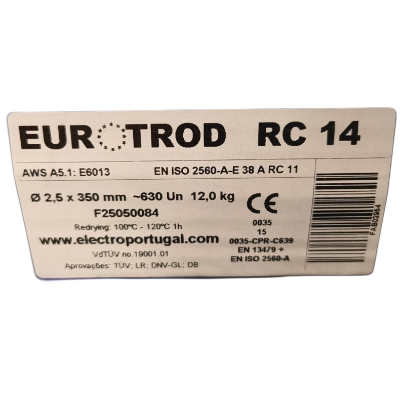 Eurotrod RC14 6013 2.5mm x 350mm 2kg Pack