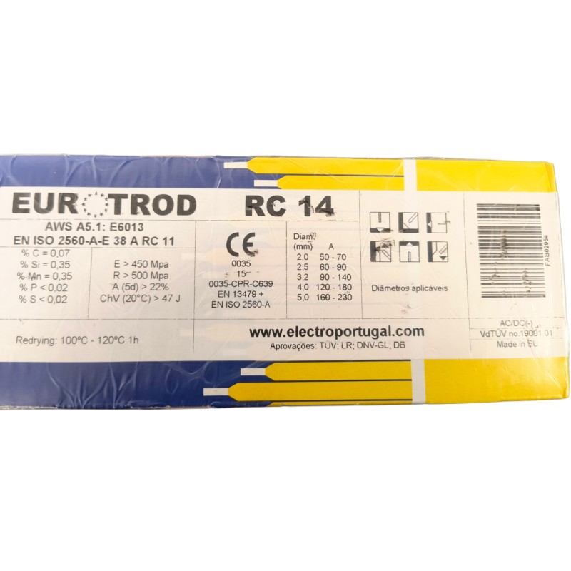 Eurotrod RC14 6013 2.5mm x 350mm 2kg Pack