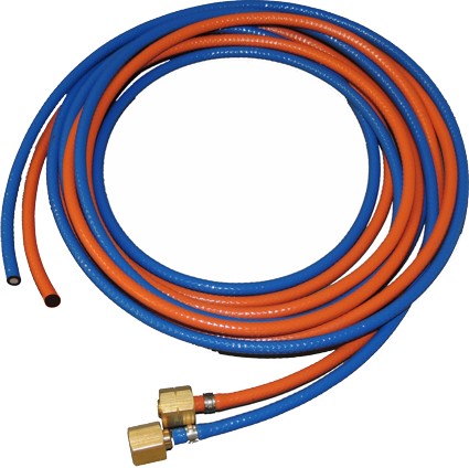 micro 3mm bore hose set with open ends to fit smith little torch oxy g1/4 & fuel g3/8lh