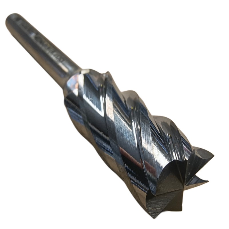 12mm Burr for Aluminium - Cylinder with flat 
