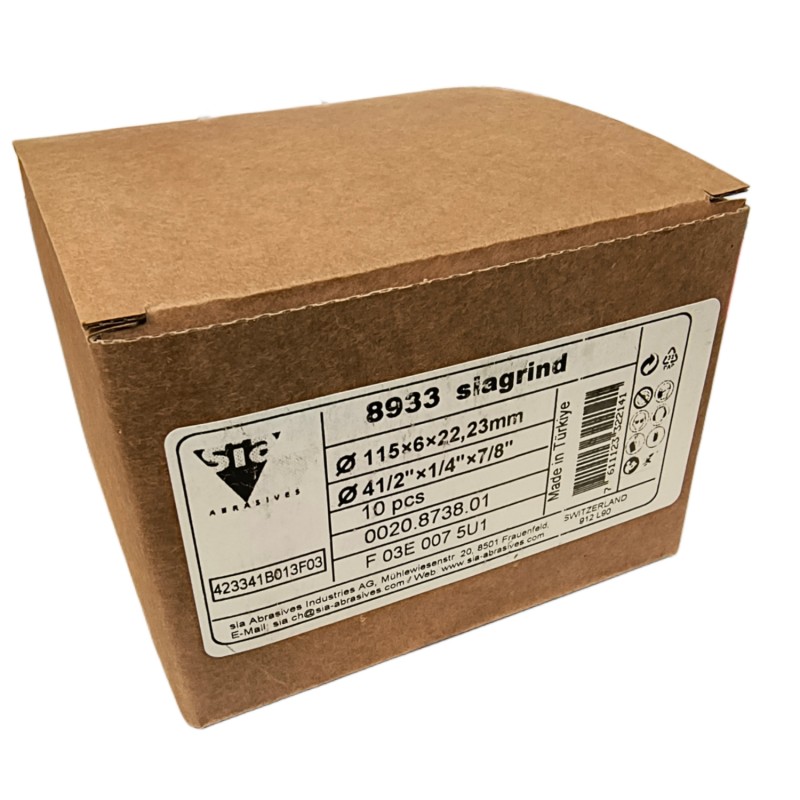 Sia 0020.4706 - 115x6x22.23mm Grinding Disc (
