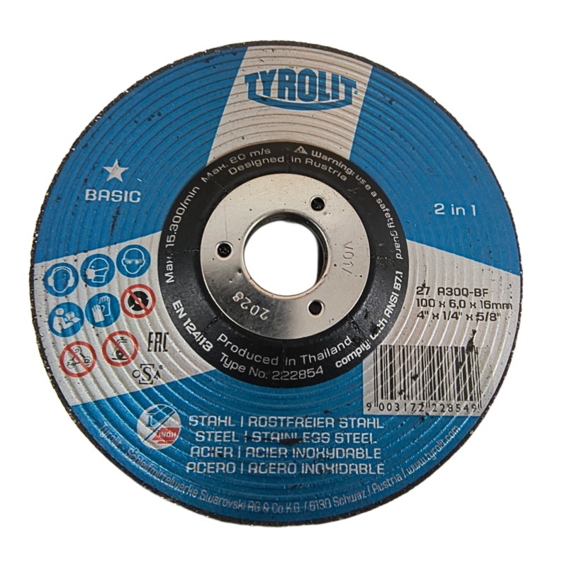 100x6x16mm Grinding Disc (DC) Pack of 10