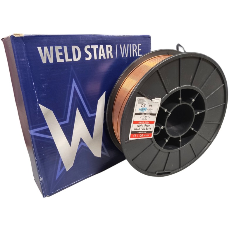 MIG Wire 5kg 1.0mm Dia. Mild Steel Copper Coa
