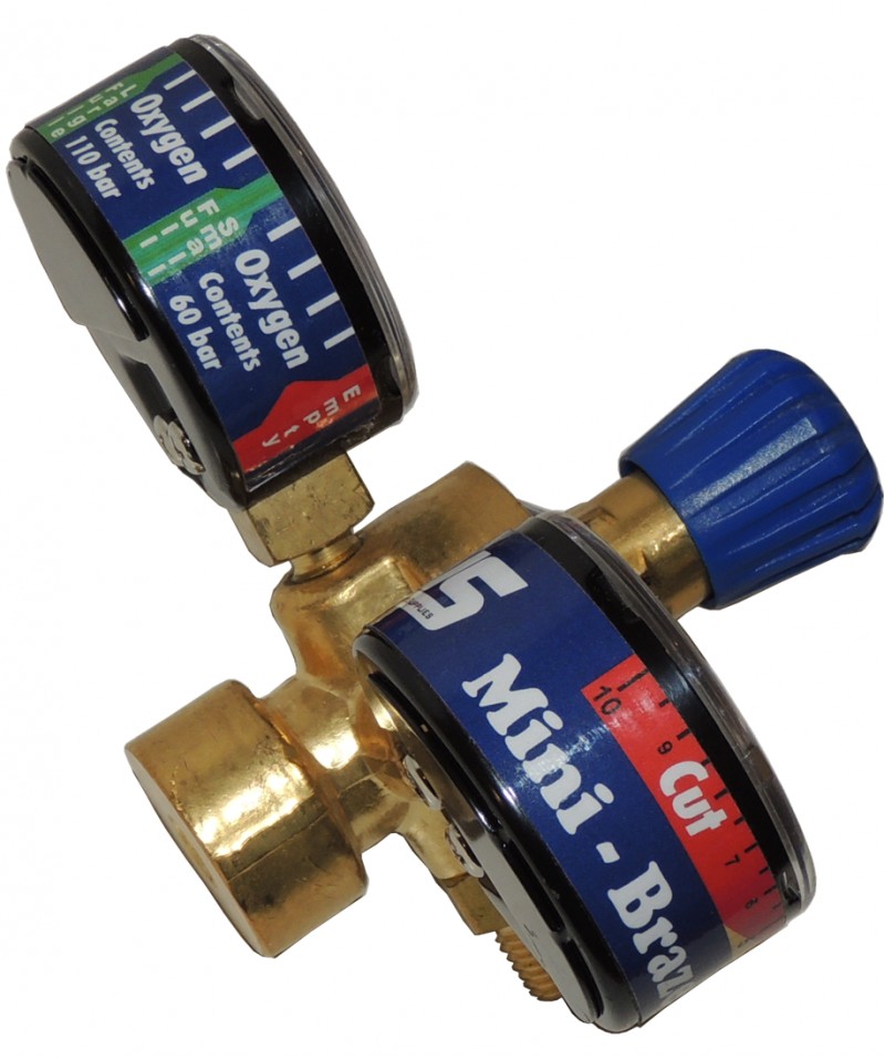 2 Gauge Mini Oxygen Regulator 0-10 bar for Di