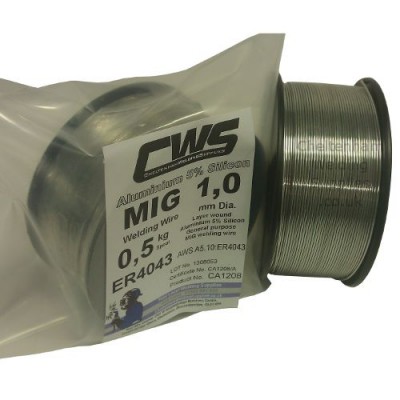 4043 1.0mm 0.5kg - Aluminium MIG Wire AlSi5 - 5% Silicon