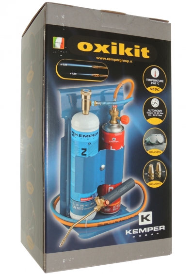 kemper oxy / fuel gas brazing set in cylinder tand