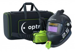 optrel vegaview PAPR ADF welding mask side view