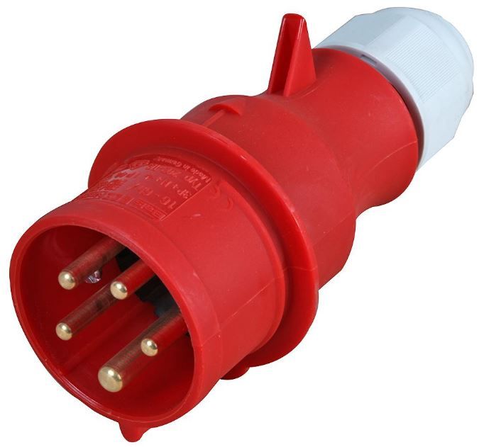 Leaderman 3 Phase Industrial 5 Pin Adaptor 415V 16a Plug to IEC Socket LDM165P 