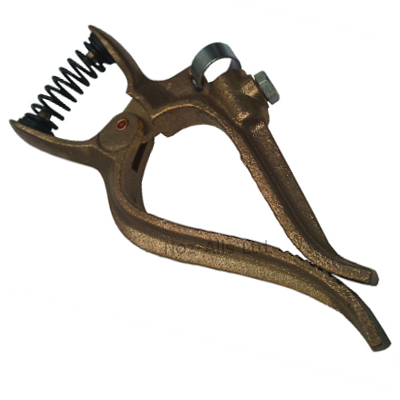 Solid bronze earth or work return clamp 85% copper