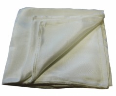 S97455 Sellstrom High Temperature Resistant 100% Fiberglass Welding Blanket with Blue Vinyl Handle Bag White 6x5 